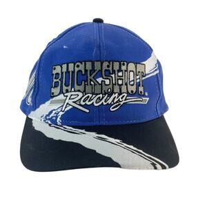 Buckshot Racing Snapback Hat Blue/Black Polyester Men’s One Size Preowned